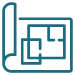 a floor plan icon